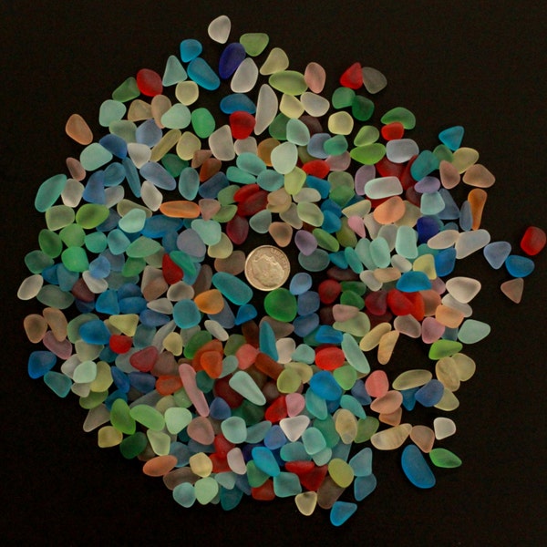 beach sea glass lot bulk wholesale mixed color red green blue yellow orange