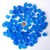 10 Pieces 3 mm Big Holes Blue Frosted Center Drilled Sea Glass Beads