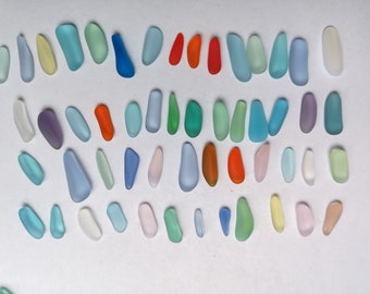 long sea beach glass 20 slim pcs mixed color lots bulk blue green red beach glass jewelry use