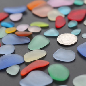 SeaGlass Jewelry Sea Beach Glass Mixed Color Lot - Bulk Blue Green
