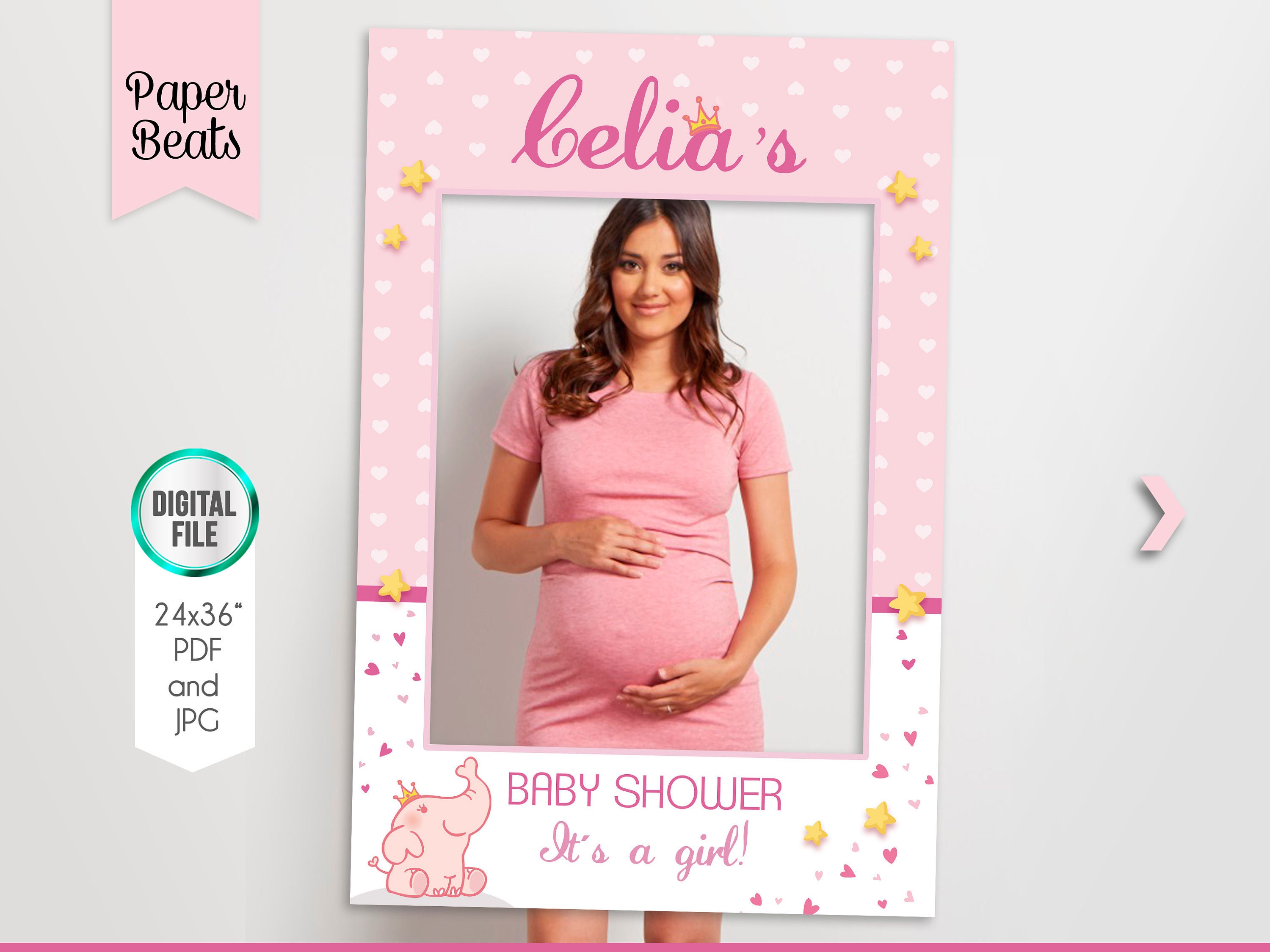 Baby Shower Photo Booth Frame Its a Girl Photo Booth Frame Etsy