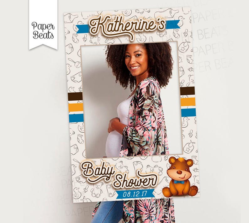 Teddy Bear Photo Booth Baby Shower Photo Booth Frame Marco Etsy