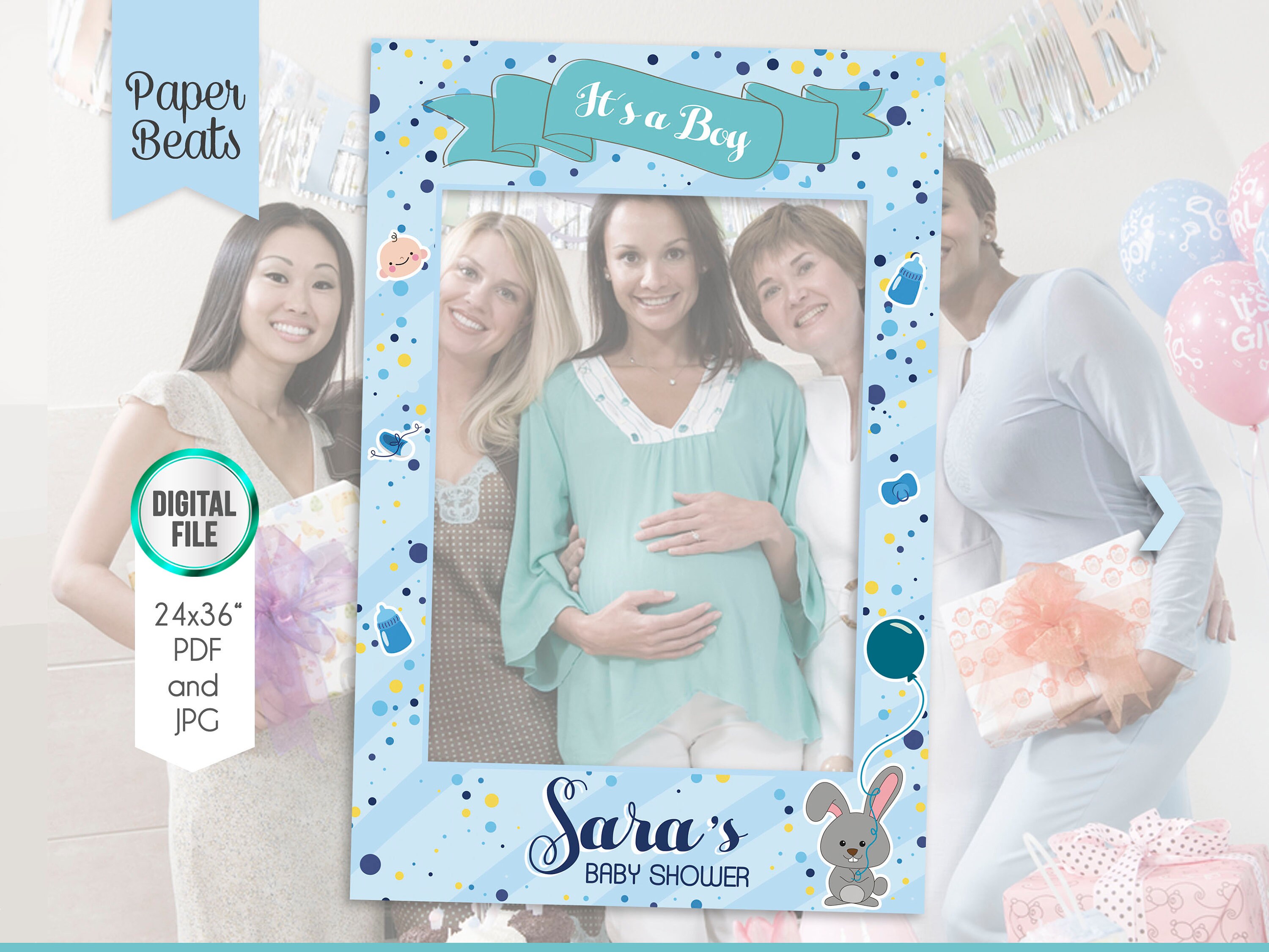 Baby Shower Photo Booth Frame Its a Boy Photo Booth Frame Etsy