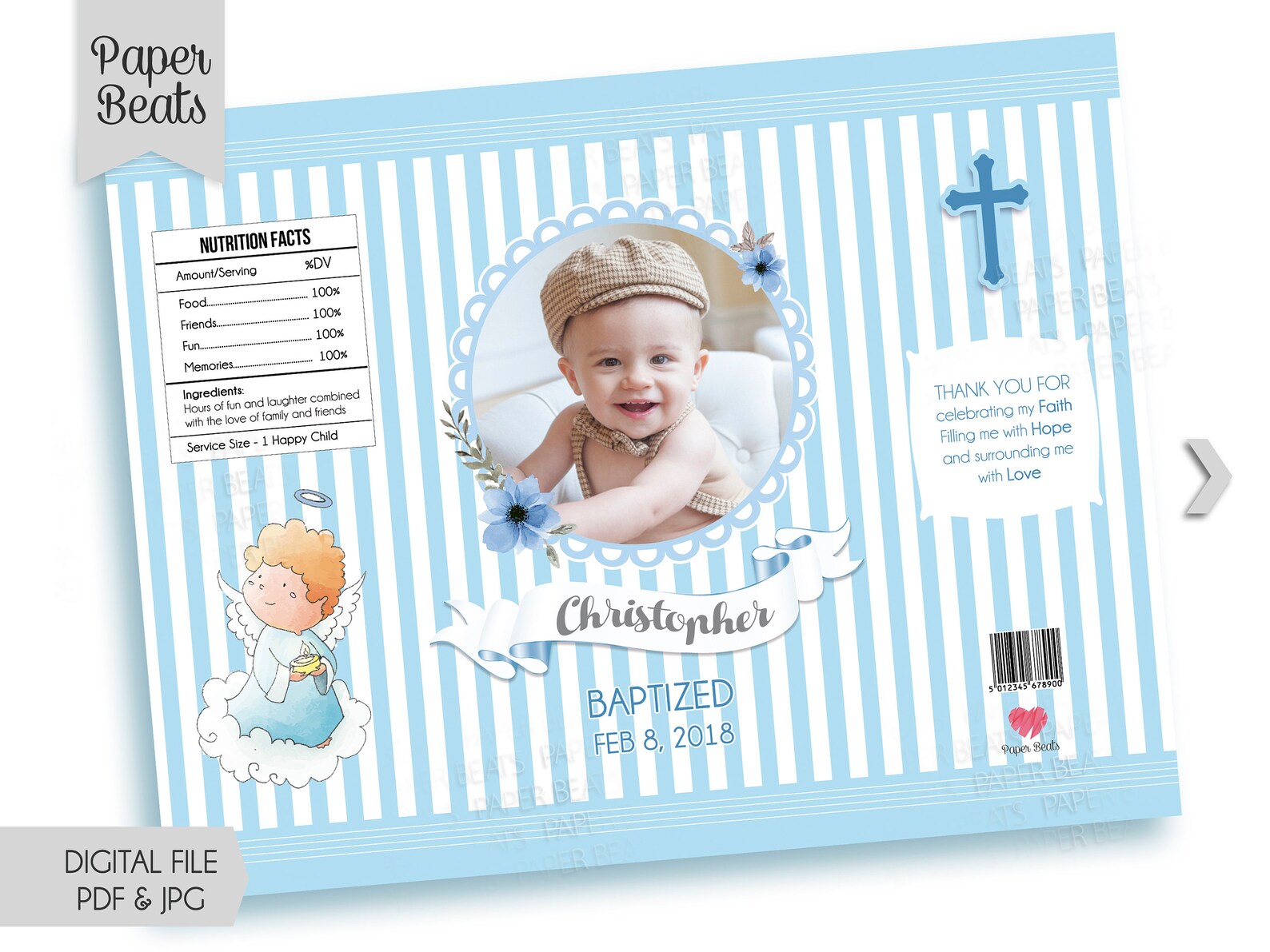 Baptism Favor Bags Baptism & Christening Chip Bags Etsy