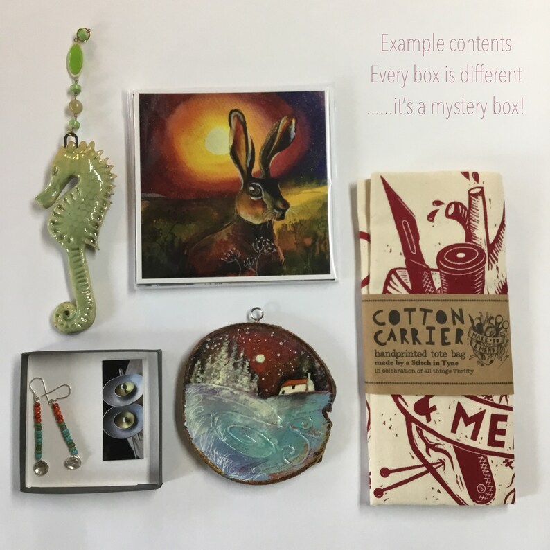 hand made gifts from Carole Ann Hall plus guest contributors Seasonal Mystery box