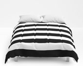 Items Similar To Black White Stripe Duvet Cover Bold Black White