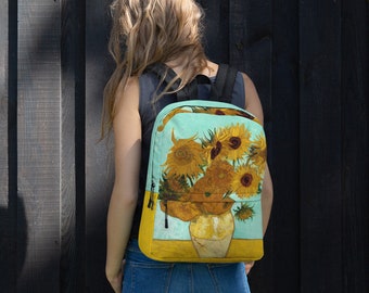 Zaino Van Gogh Girasoli Zaino Estetico Materiale Scolastico | Etsy Italia