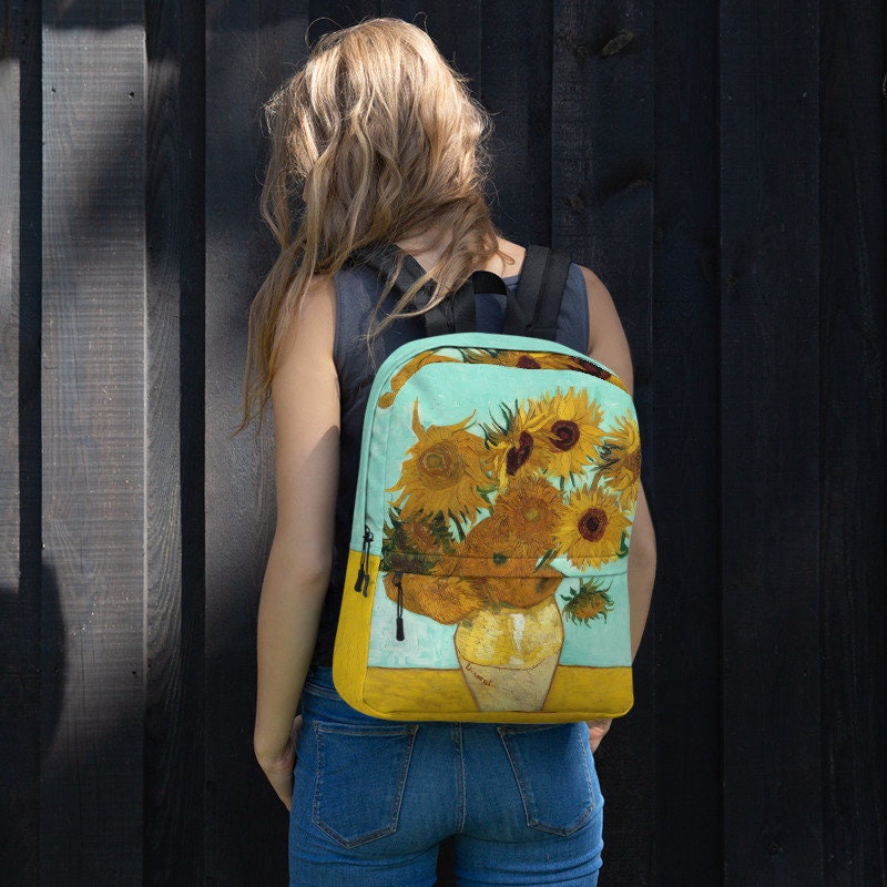 Van Gogh Sunflowers Backpack Aesthetic Backpack Tumblr Etsy