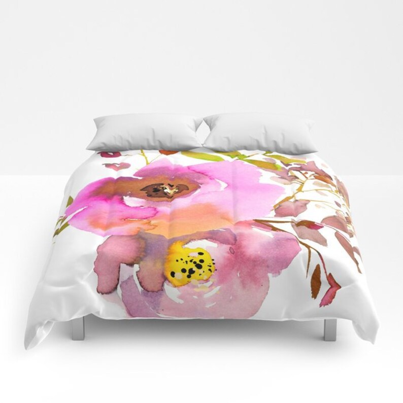 Floral Duvet Cover Girls Flower Comforter King Queen Full Twin Etsy