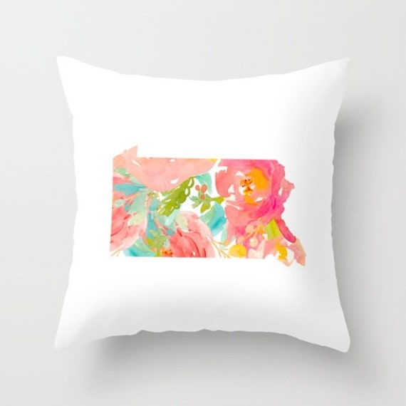 Pennsylvania Map Pillow Pennsylvania Home Decor Penn State Etsy