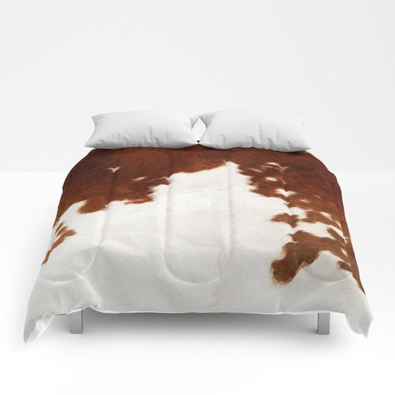 Items Similar To Cowhide Duvet Cover Girls Brown Cow Skin