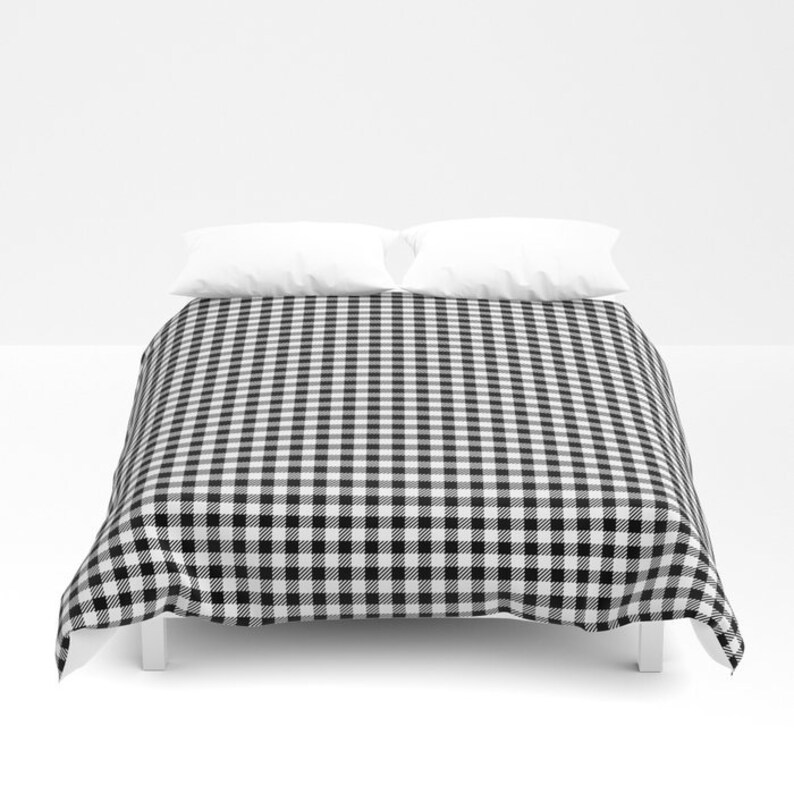 Black White Check Duvet Cover Queen Buffalo Bedding King Twin Xl Full Gingham Bedspread Farmhouse