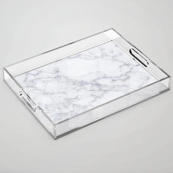 Serving Trays Large Rectangular White Marble Serving Tray Decorative