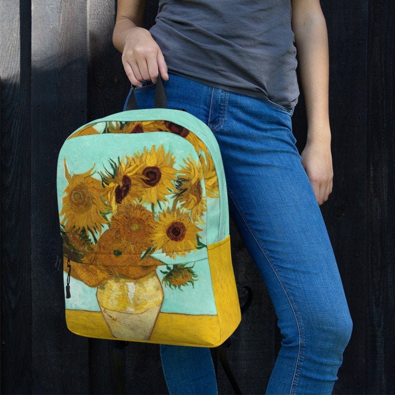 Van Gogh Sunflowers Backpack Aesthetic Backpack Tumblr Etsy