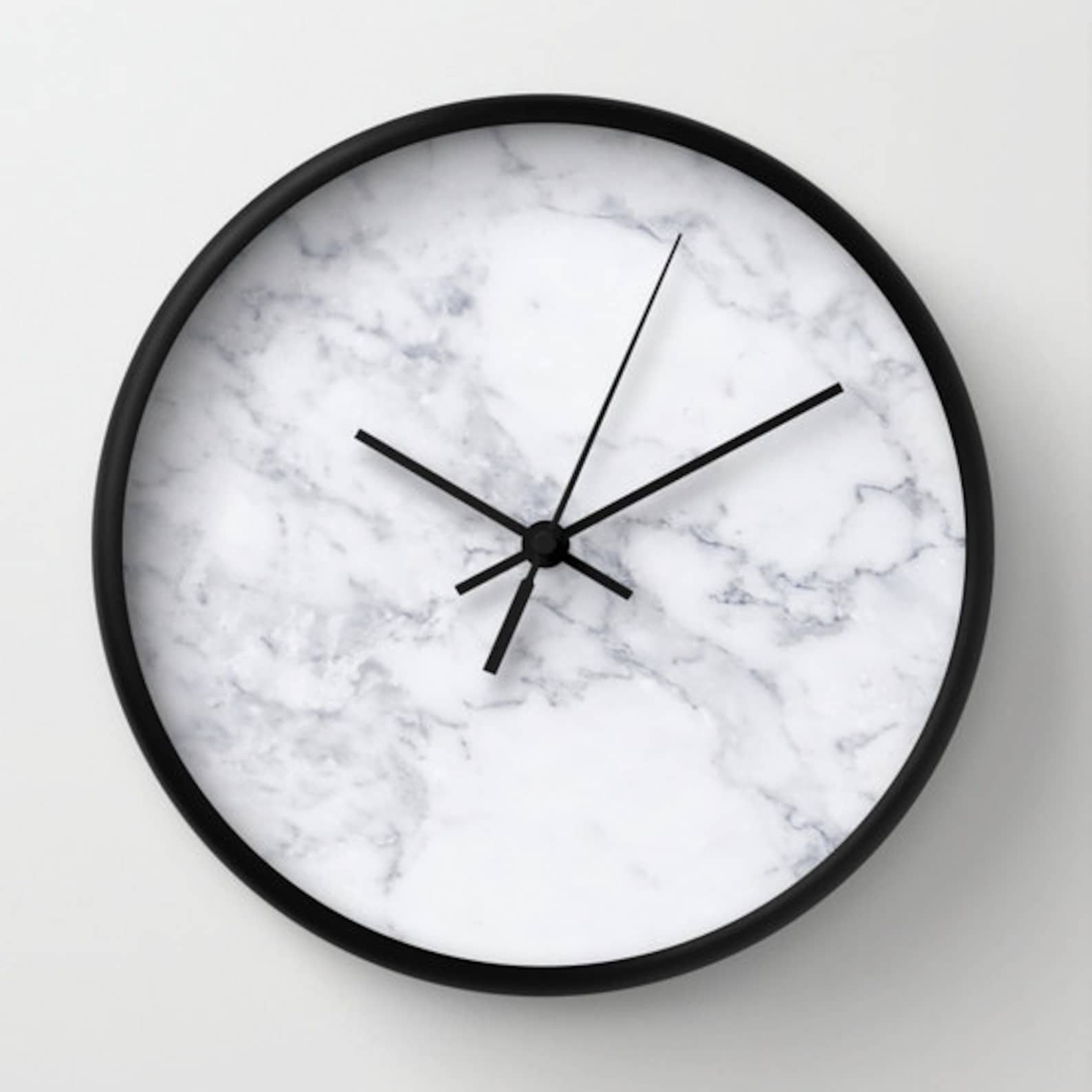 Marble Wall Clock White Marble Clock Marble Office Decor Clock Etsy