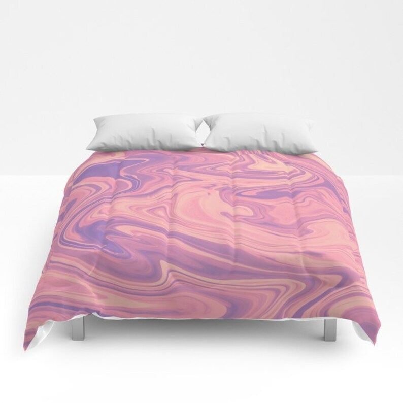 Pink Duvet Cover Queen Purple Bedding King Twin Xl Full Etsy
