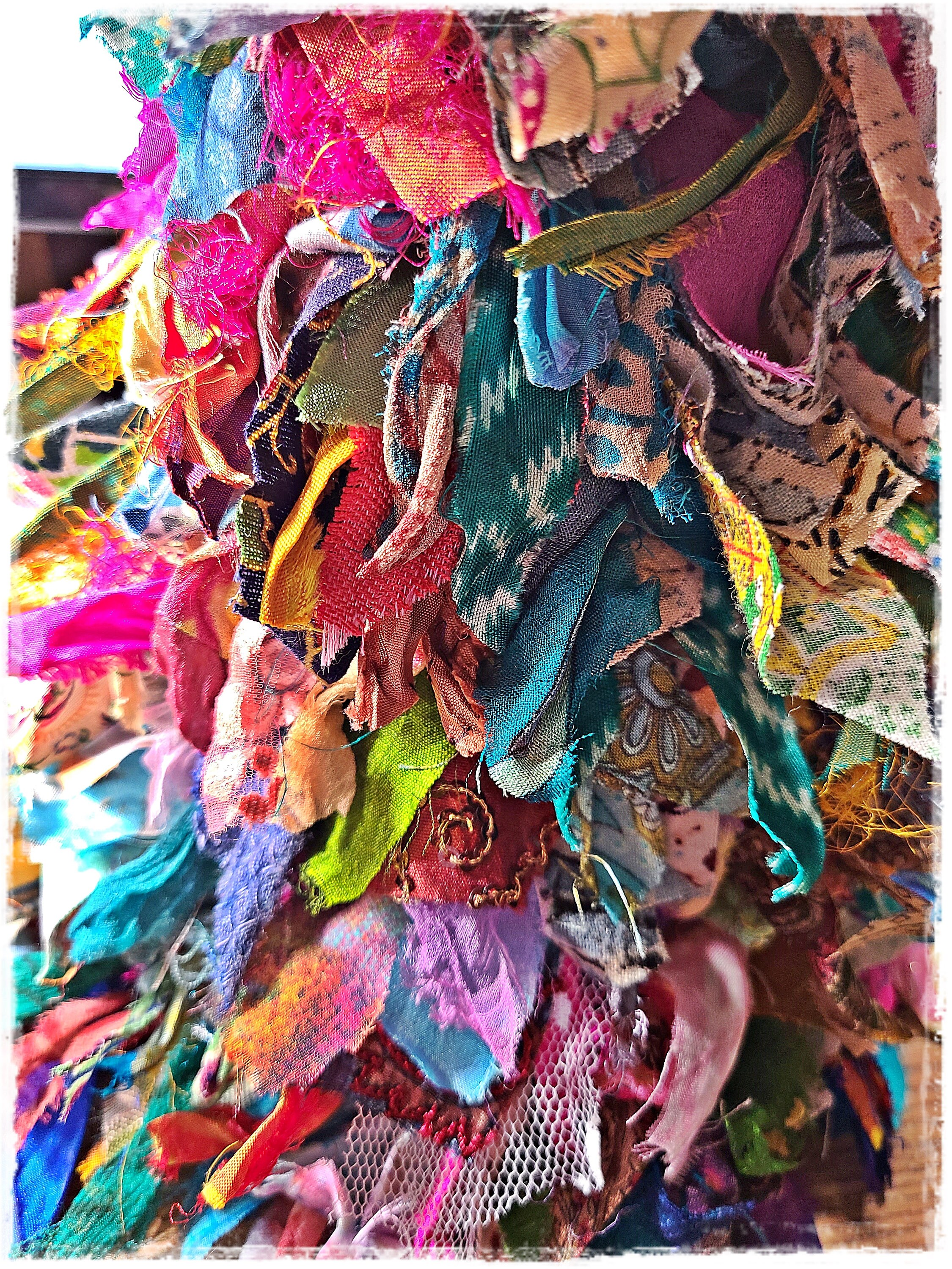 Shabby Rags COLORFUL Shabby-chic Tattered Rag Tree - TAKING ORDERS - Artisan-made ...