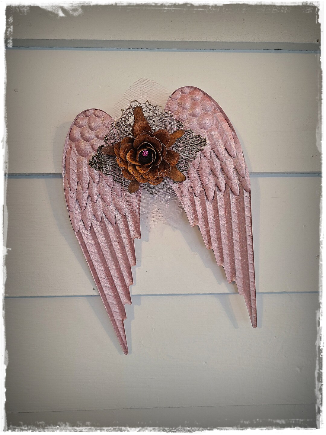 SHABBYROSE Angel Wings Heavenly Cottage Chic Decor Etsy