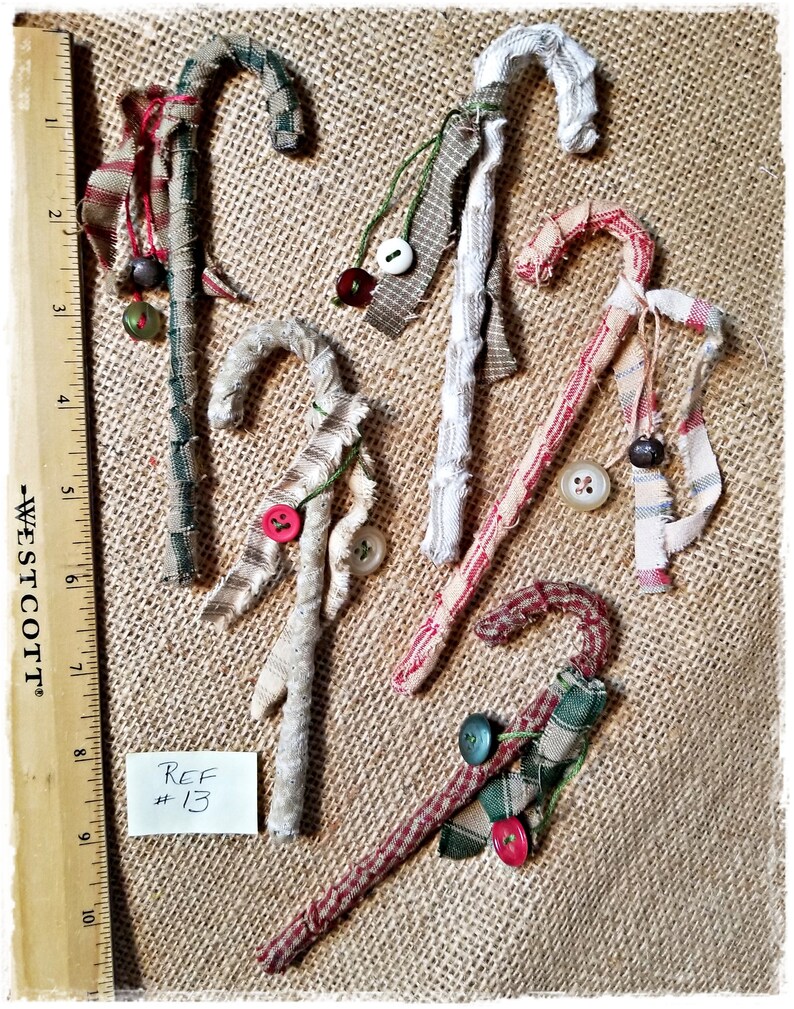 Christmas Primitive Rustic Country Style Chenille Candy Cane Garland 6 Feet
