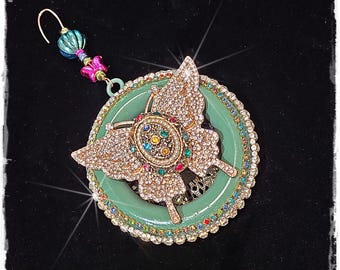 HUGE STUNNING RHINESTONE Ornament- Holiday Bling, Heirloom Quality ...