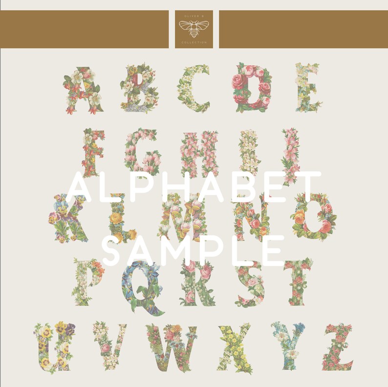 Custom Name Print Personalized Baby Name Print Floral Etsy