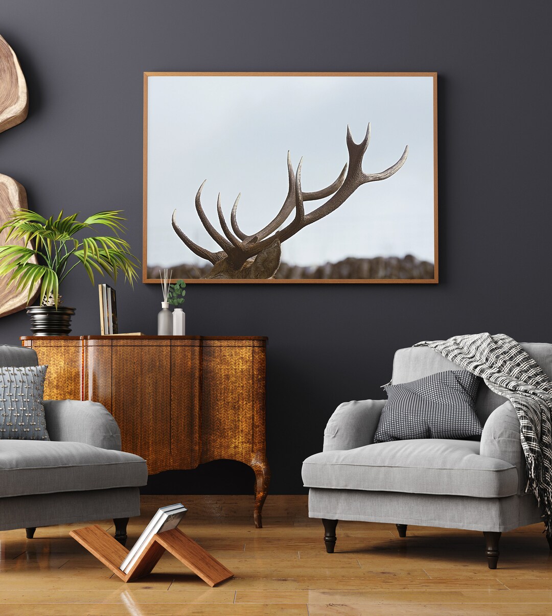 Deer Antler Printable Wall Art Landscape Photo Deer - Etsy