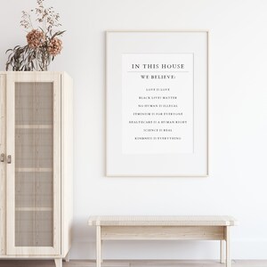 House Rules Printable, in This House We Believe Print, Inclusive ...