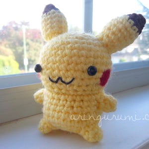 pikachu evolution amigurumi crochet plush pichu raichu pokemon plushie pikachu
