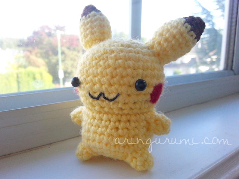 pikachu evolution amigurumi crochet plush pichu raichu pokemon plushie pikachu