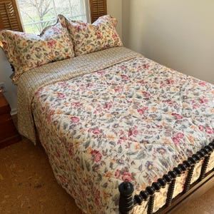 Jupe De Lit à Volants Laura Ashley - Taille King (78x80) - Motif Floral Vintage