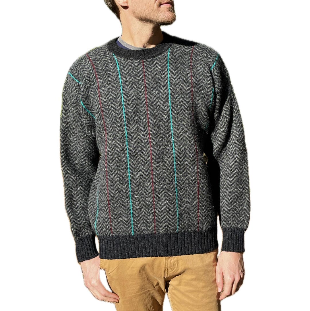 Vintage 100% Shetland Wool Sweater – Thick Knit Winter Pullover