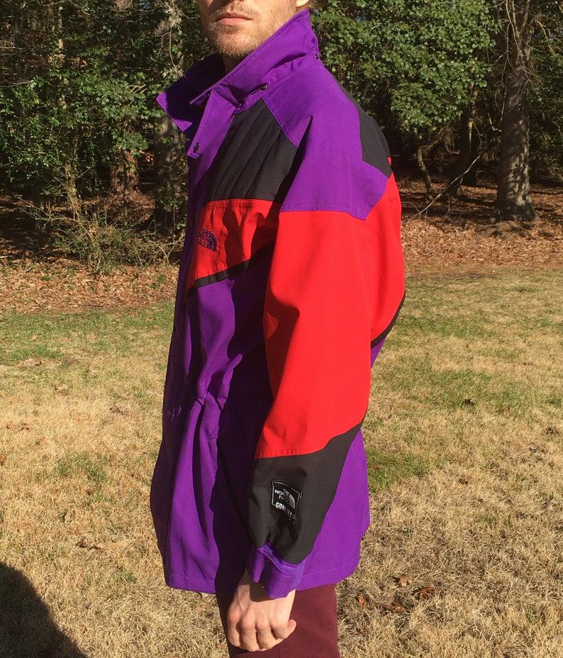 Vintage 1990s North Face Gore Tex Jacket – 80s 90s Purple, Red