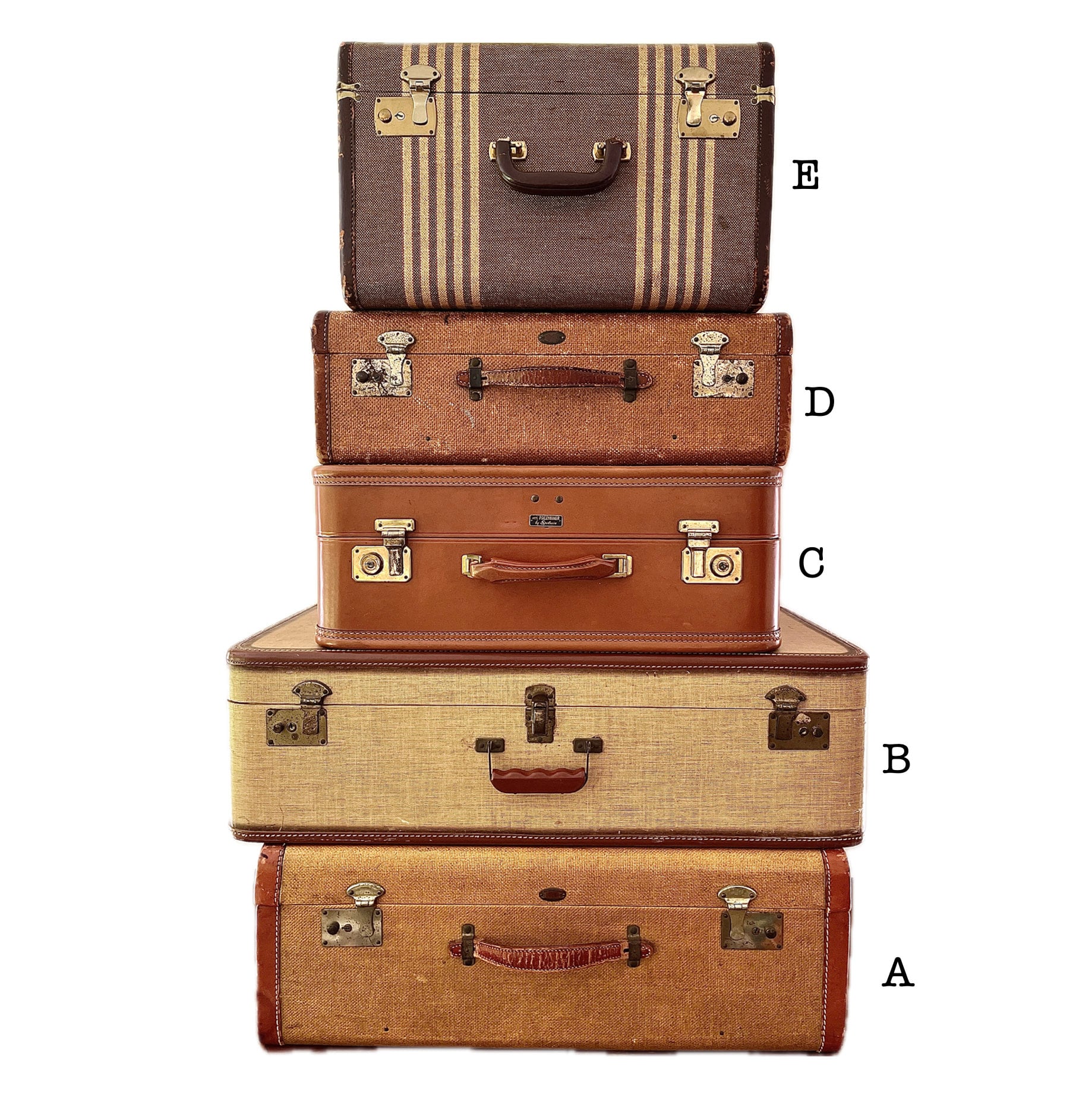Vintage Suitcases - Hard Shell Luggage - Multiple Sizes, Colors