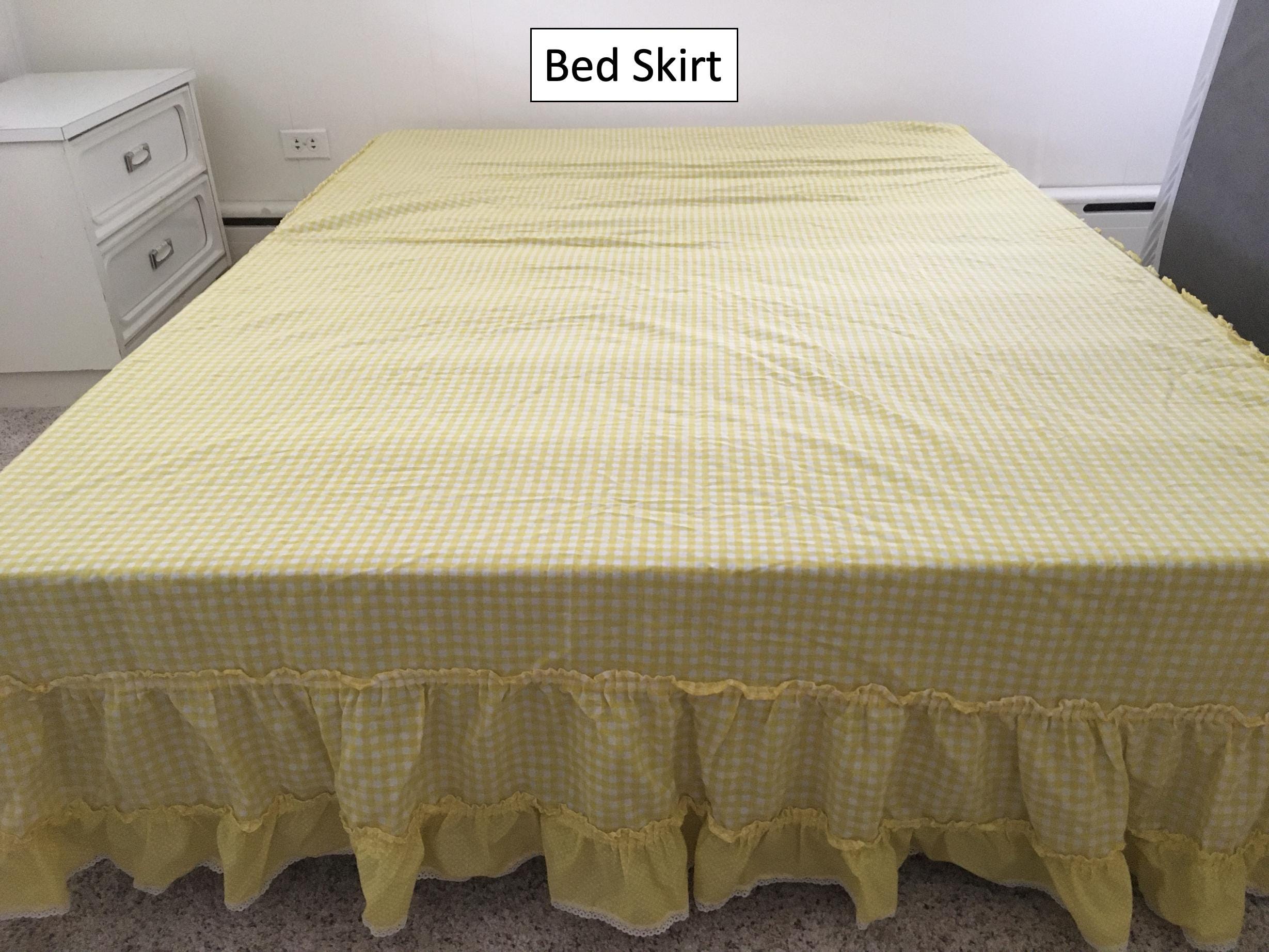 Vintage 60s 70s Bedspread & Matching Skirt – Sears – Yellow