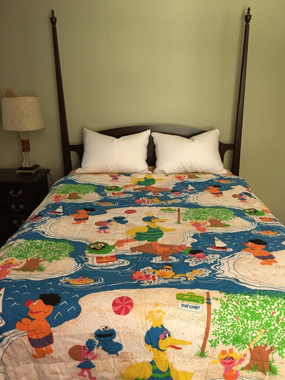 Twin Size Sesame Street Comforter By Burlington Retro Etsy