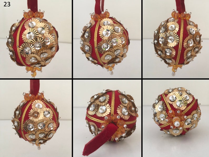 Vintage Beaded Christmas Ornaments 1960s Holiday Decoration Etsy