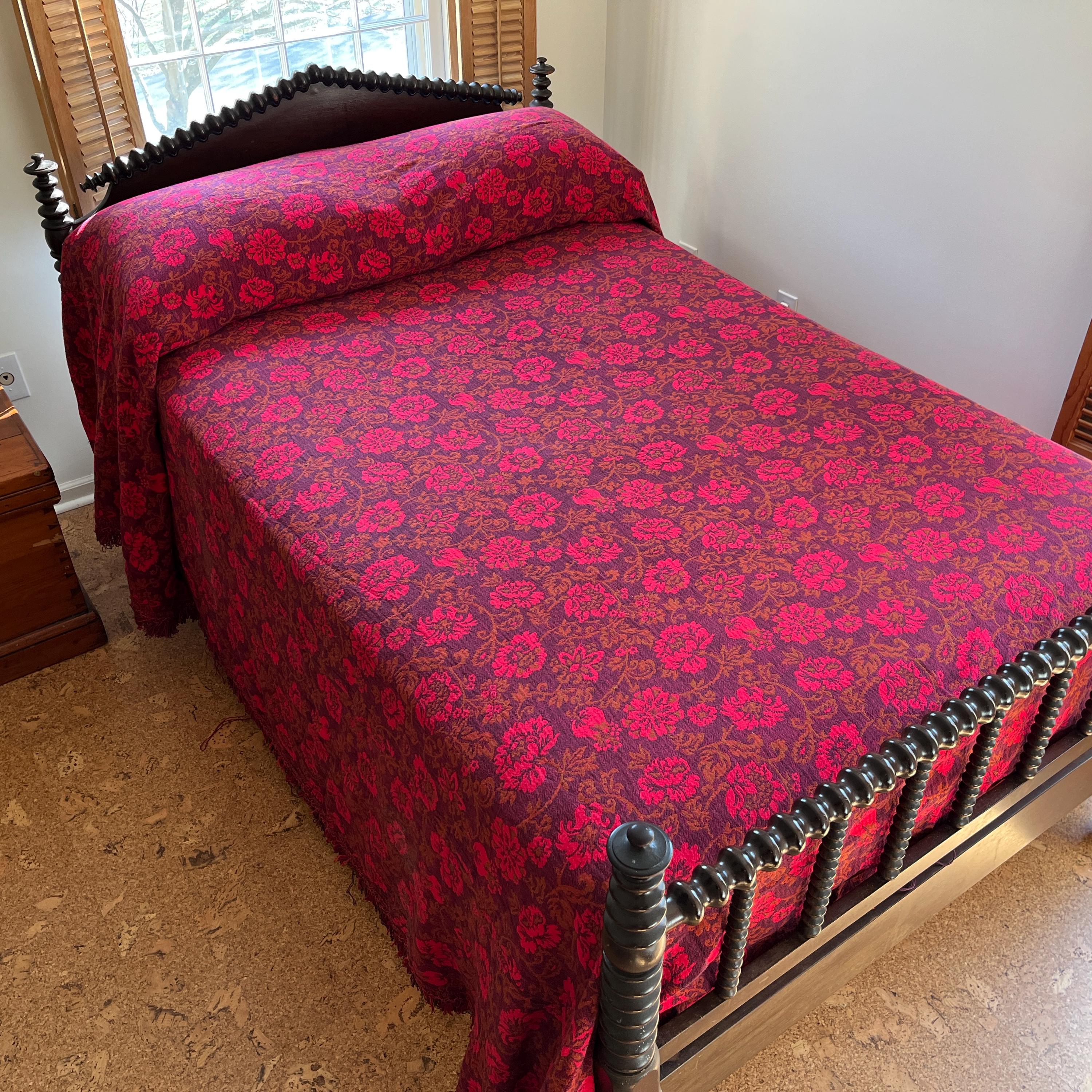 アメリカ　1960年代　ベッドカバー Vintage 1960s Bedding Duvet Cover Blue Gingham Home Bed