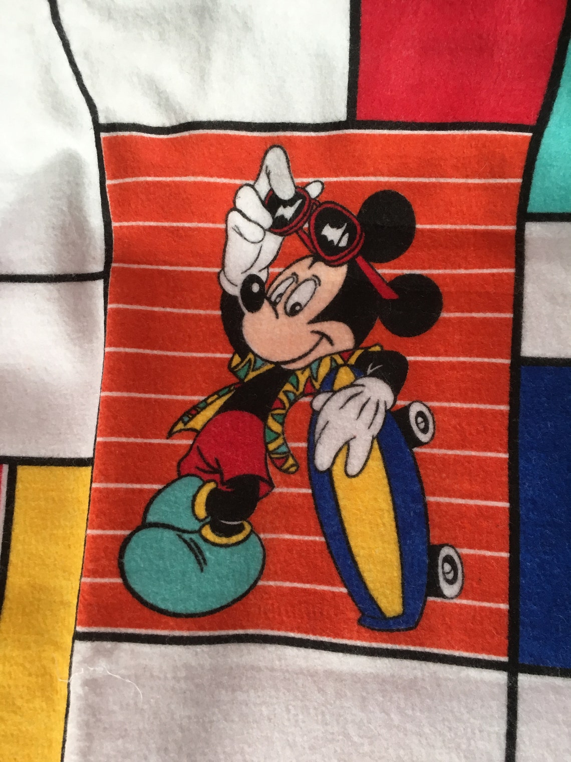 NEW OLD STOCK Vintage Disney Blanket by Chatham Cool Mickey Etsy