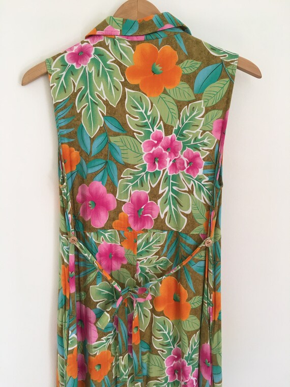 Vintage Hawaiian Dress by Bahama Beach - Sleevele… - image 9