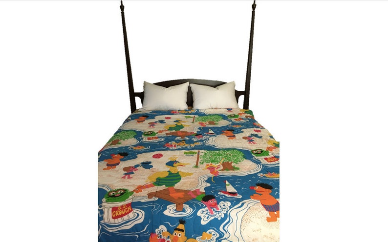 Twin Size Sesame Street Comforter By Burlington Retro Etsy