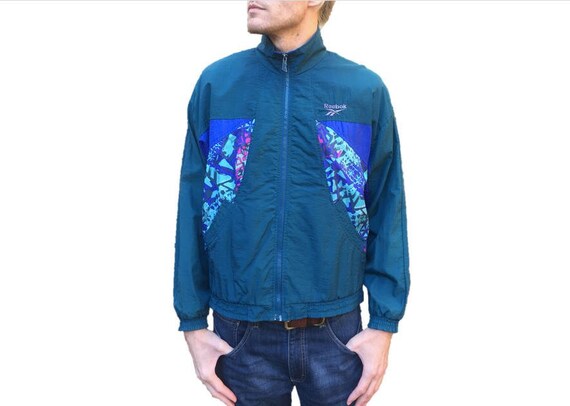 reebok jacket vintage mens pink