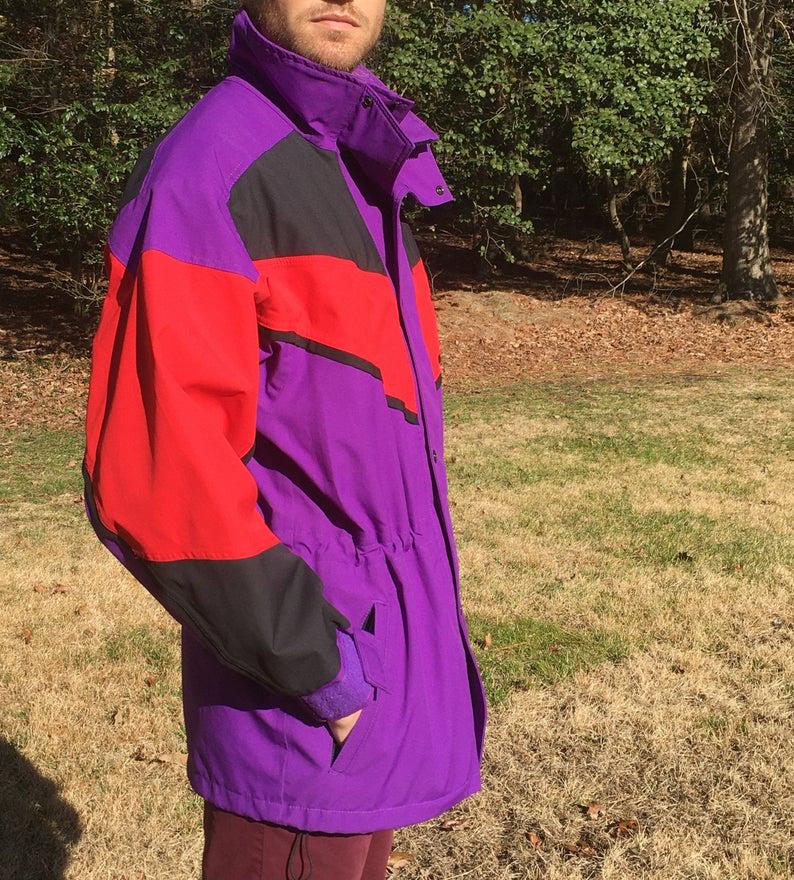 Vintage 1990s North Face Gore Tex Jacket – 80s 90s Purple, Red