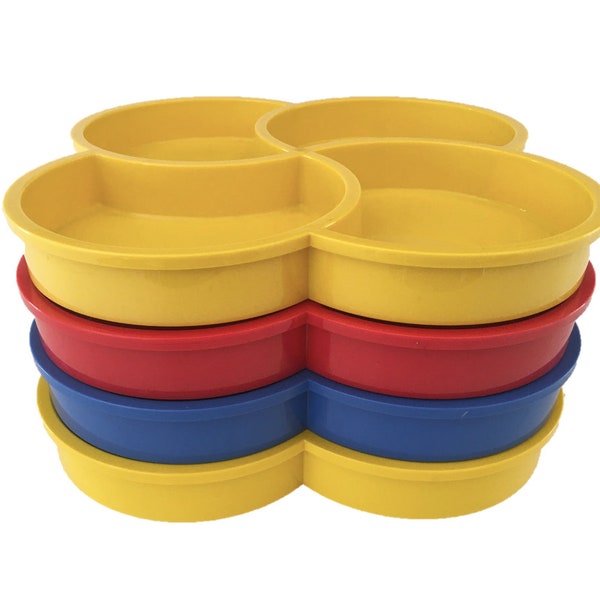 4 Available! - Dansk Melamine Snack Tray - 3 Mod Options - Blue, Red, Yellow - Vintage - Designer Gunnar Cyren - Your Choice of Color