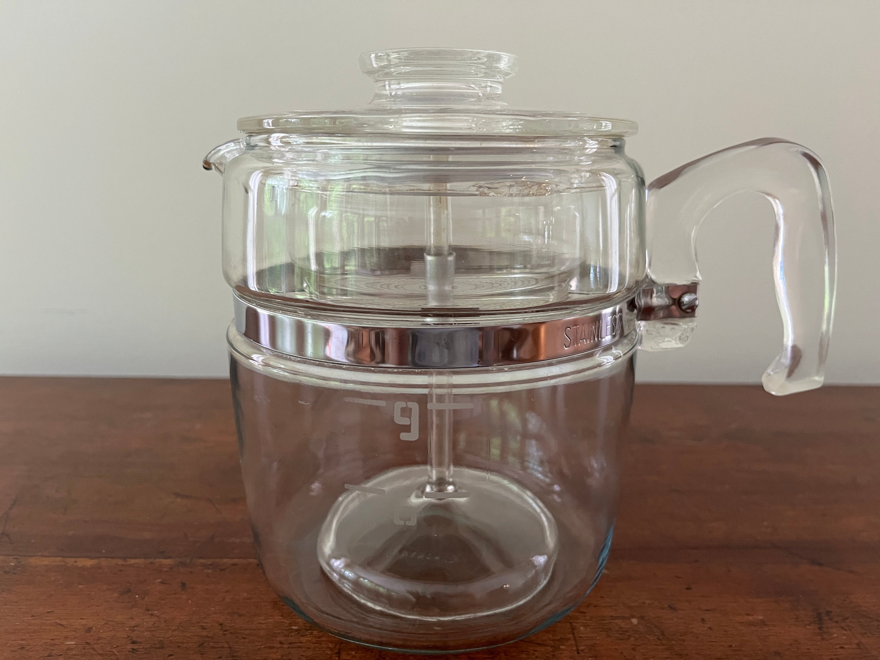 Large 9cup Pyrex Flameware Coffee Pot Model 7759B Complete Set