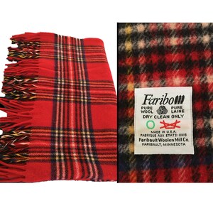 Supreme Faribault Woolen Mill Checkerboard Wool Throw Red - FW21 - GB