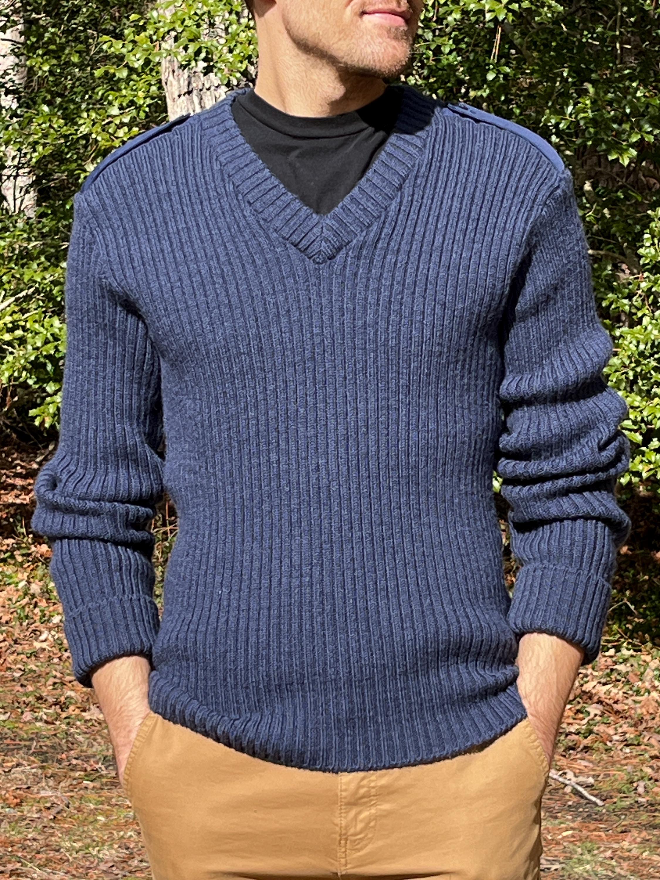 Vintage Military Issue Commando Sweater - 100% Wool - 
