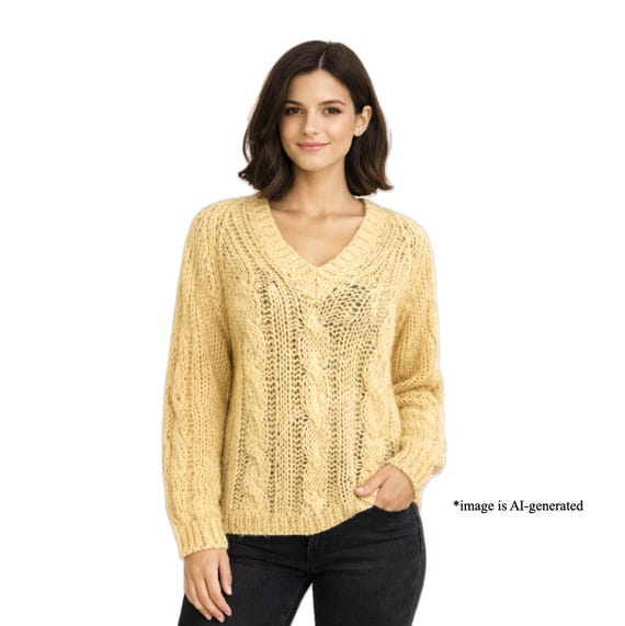 1950s / 1960s Italian Mohair Sweater – Made in Italy – Loose Knit