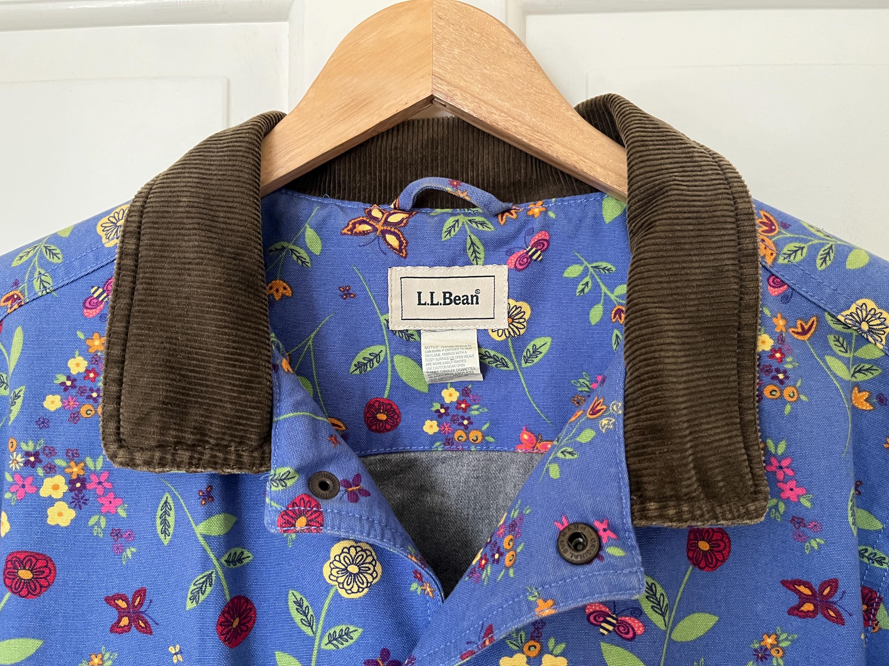 LL Bean Floral 花柄カバーオール バーンコートジャケットレディース L.L. Bean Floral Barn Jacket – DEAR GOLDEN