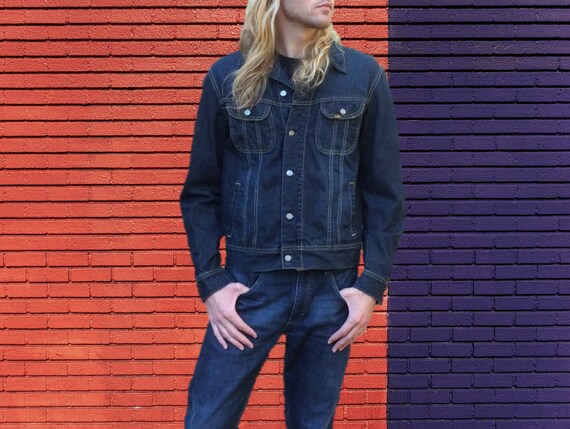 dark navy blue denim jacket