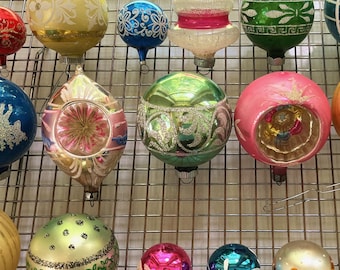 USA Vintage 1970’s X'mas Ornament クリスマス RARE! 43 Vintage Antique 1970's German Deep Star Indent Christmas